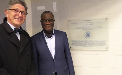 Dr Denis Mukwege & Philippe Samyn at ULB's Medical Auditorium